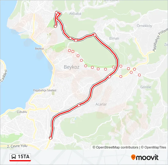 15TA Bus Line Map