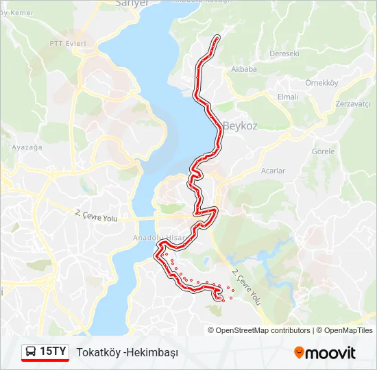 15TY Bus Line Map