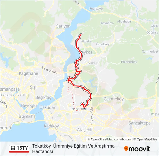 15TY Bus Line Map