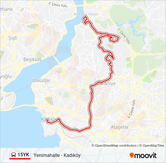 15YK Bus Line Map