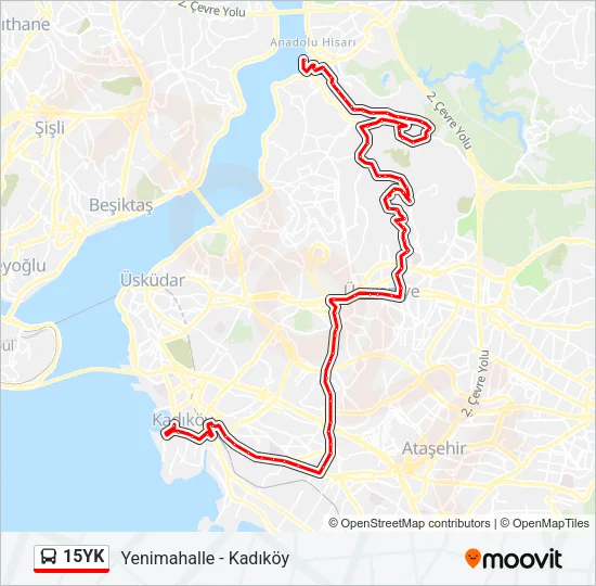15YK Bus Line Map