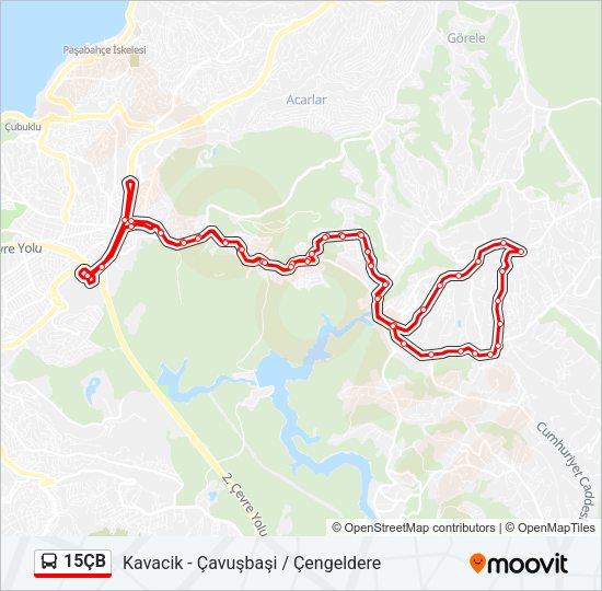 15ÇB Bus Line Map