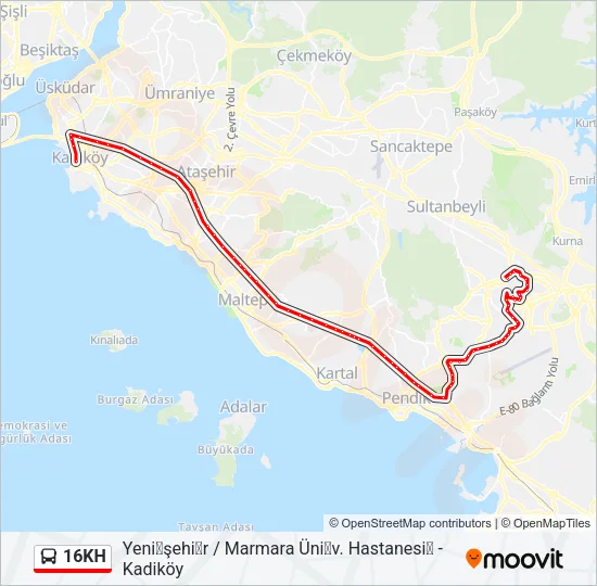 16KH Bus Line Map