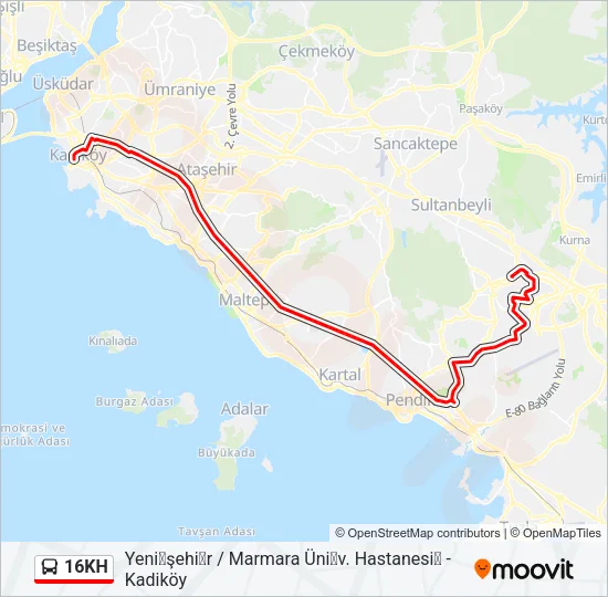 16KH Bus Line Map