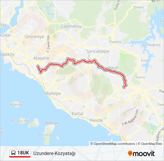 18UK Bus Line Map