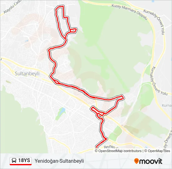 18YS Bus Line Map