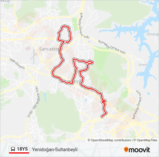 18YS Bus Line Map
