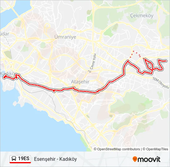 19ES Bus Line Map