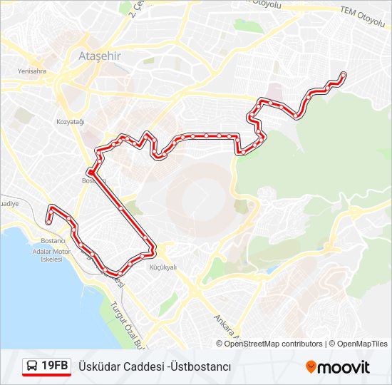 19FB Bus Line Map