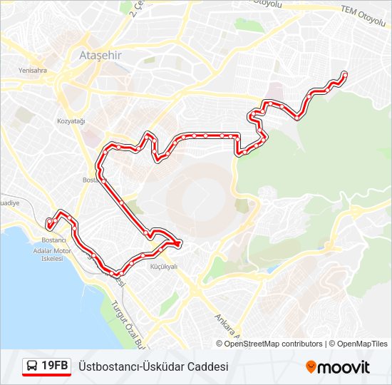 19FB Bus Line Map