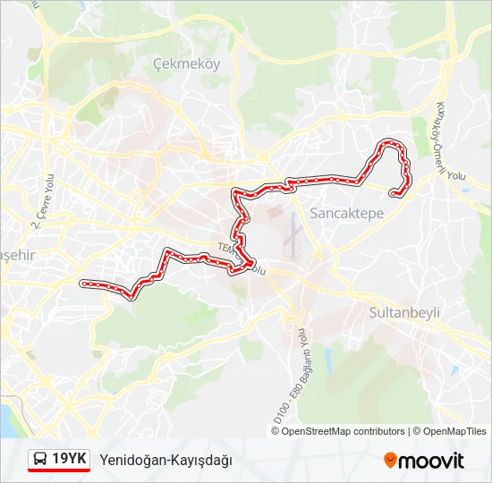 19YK Bus Line Map