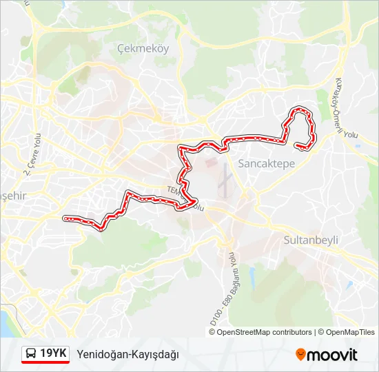 19YK Bus Line Map