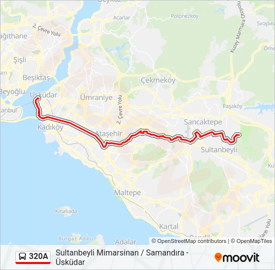 320A Bus Line Map