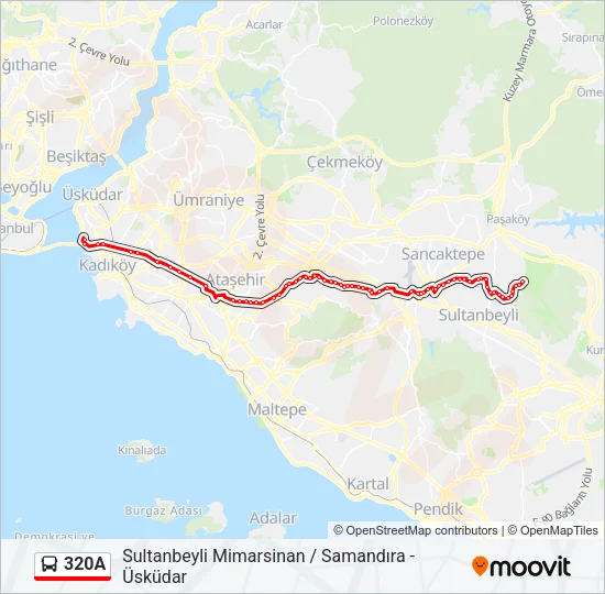 320A Bus Line Map