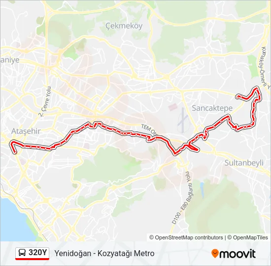 320Y Bus Line Map