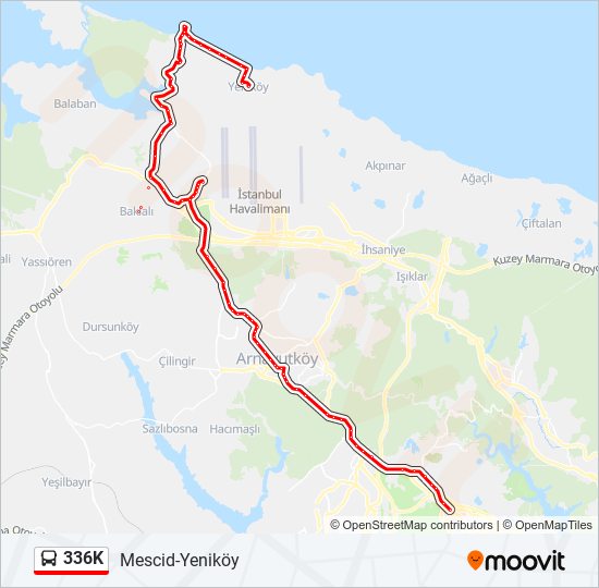 336K bus Line Map