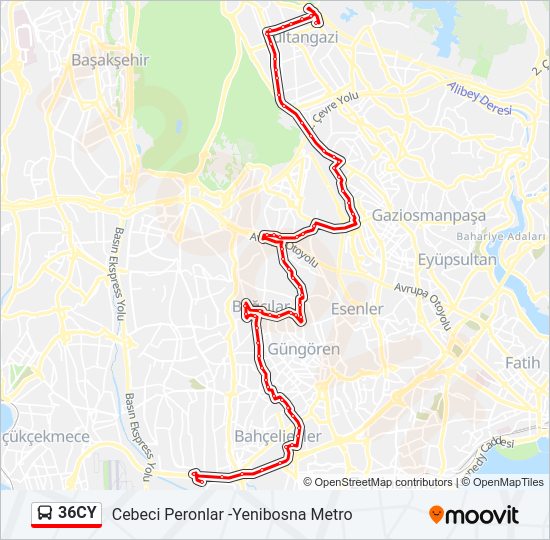 36CY bus Line Map