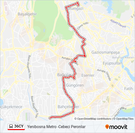 36CY bus Line Map