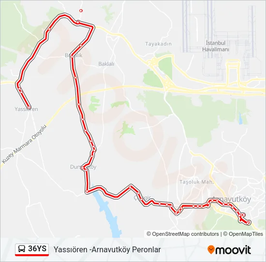 36YS Bus Line Map