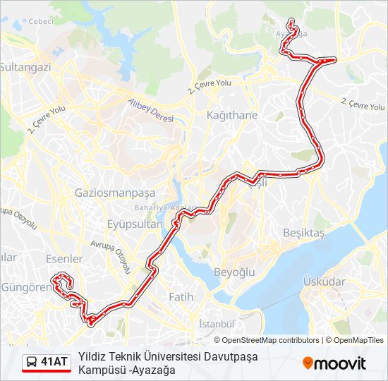 41AT bus Line Map