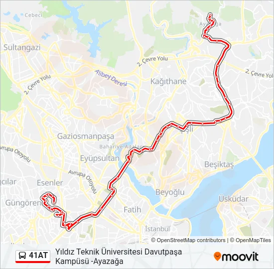 41AT Bus Line Map