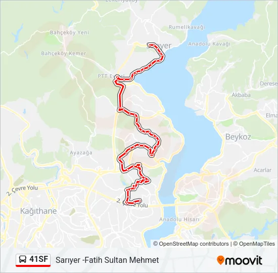 41SF Bus Line Map