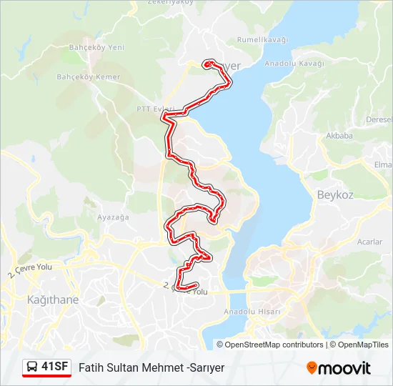 41SF Bus Line Map