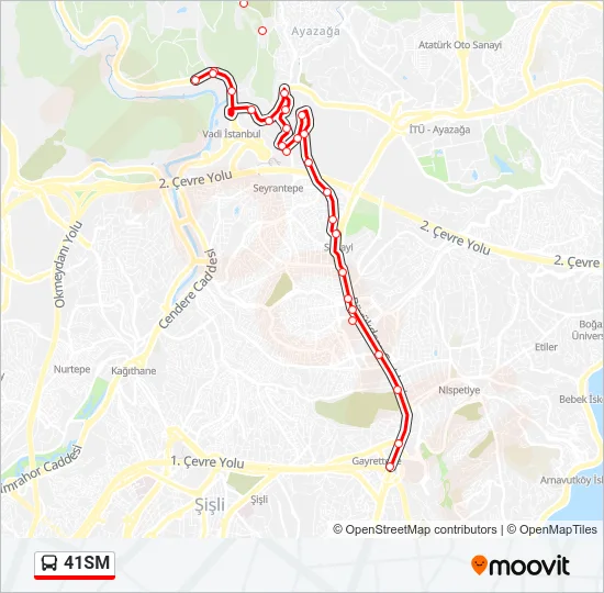 41SM Bus Line Map