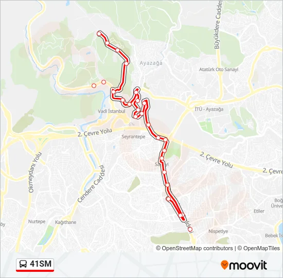 41SM Bus Line Map