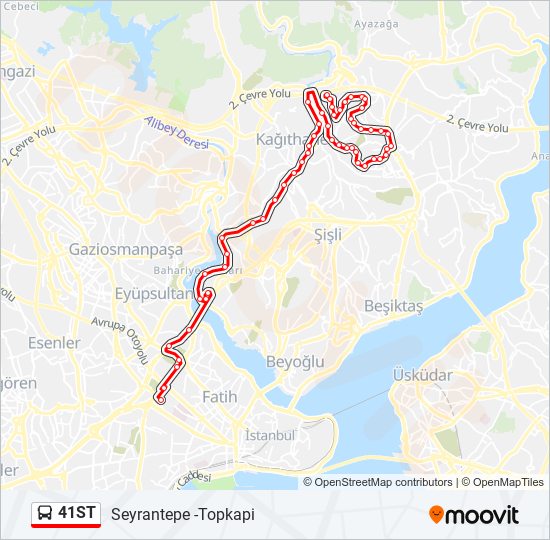 41ST bus Line Map