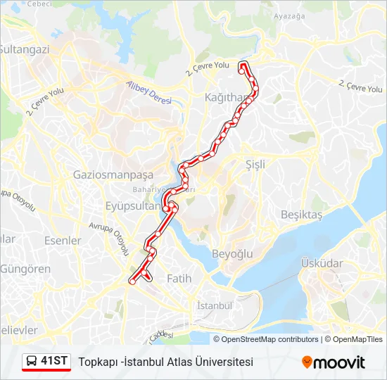 41ST Bus Line Map