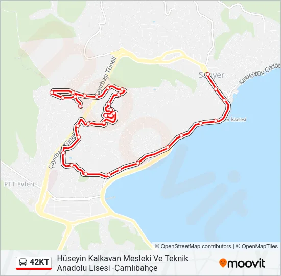 42KT Bus Line Map