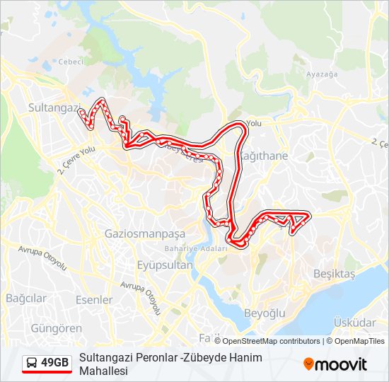 49GB bus Line Map