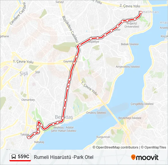 559C Bus Line Map