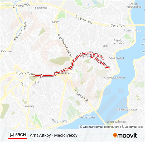 59CH Bus Line Map