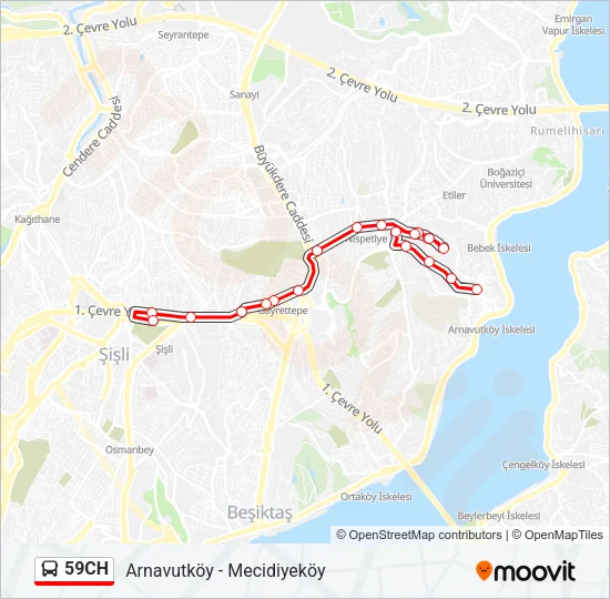 59CH Bus Line Map