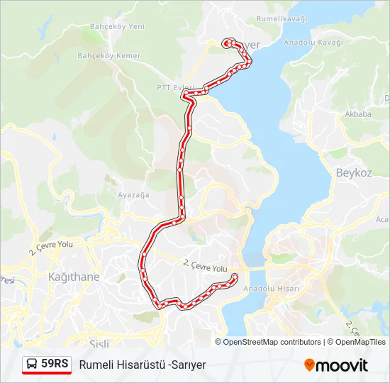 59RS Bus Line Map