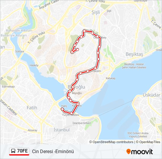 70FE bus Line Map