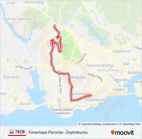 78ZB Bus Line Map