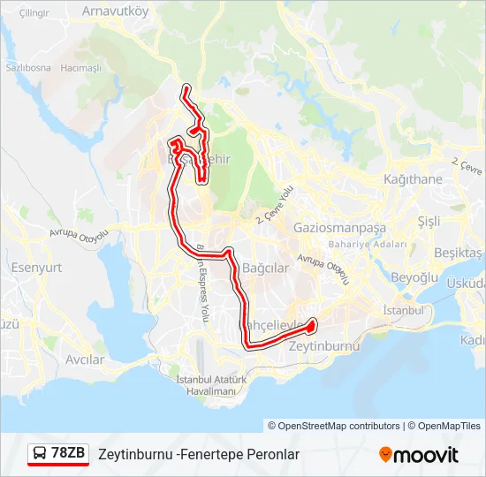 78ZB Bus Line Map