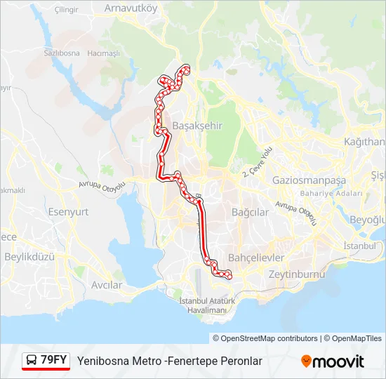 79FY Bus Line Map