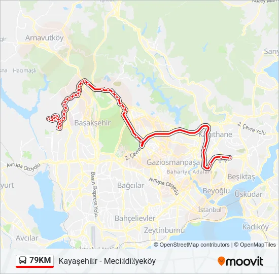 79KM Bus Line Map