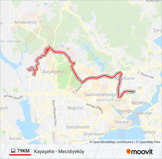 79KM Bus Line Map