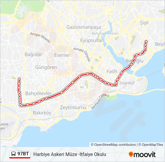 97BT Bus Line Map