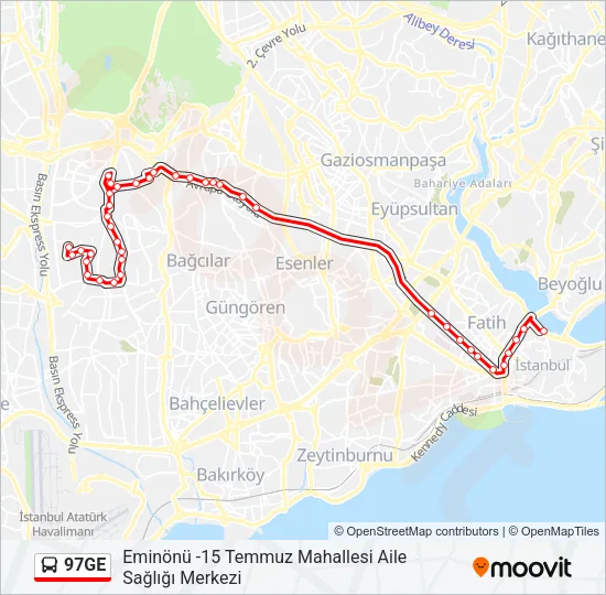 97GE Bus Line Map