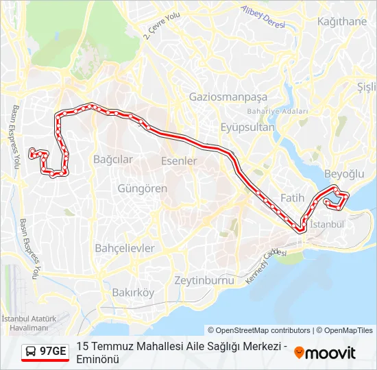 97GE Bus Line Map