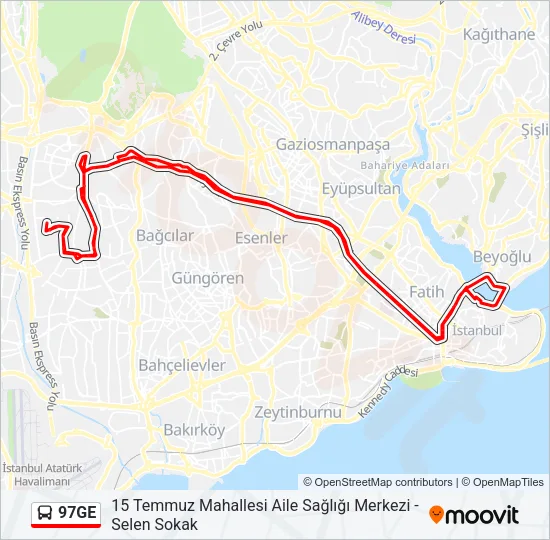 97GE Bus Line Map