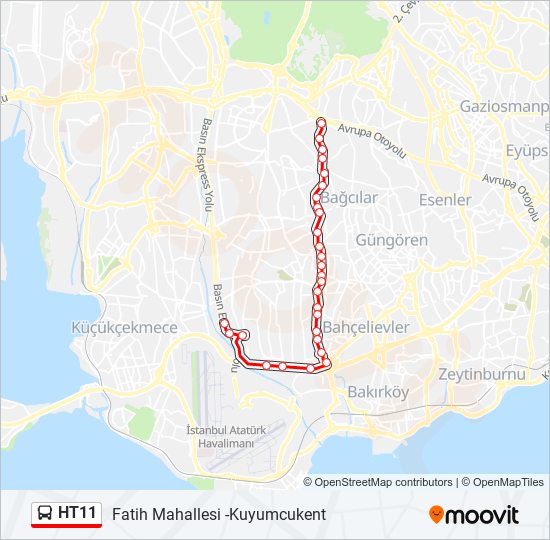 HT11 bus Line Map