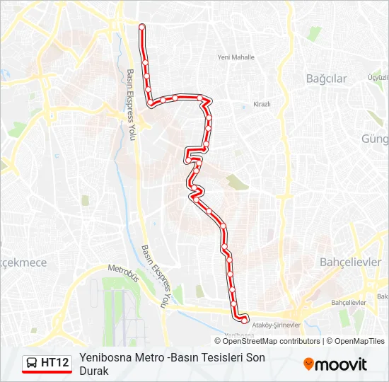HT12 Bus Line Map