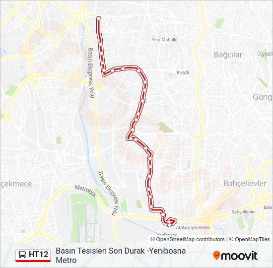 HT12 Bus Line Map